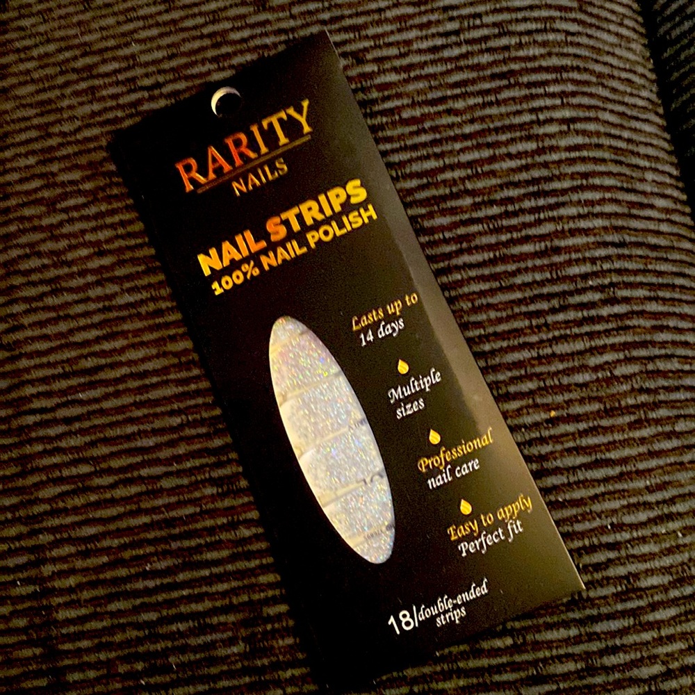 Rarity Nail Wraps. Silver sparkle.